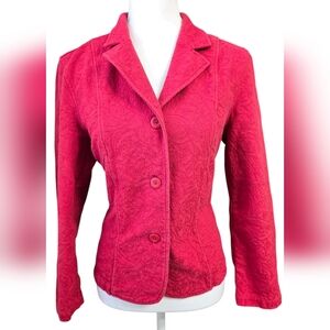 Coldwater Creek Women's Red Textured Jacket